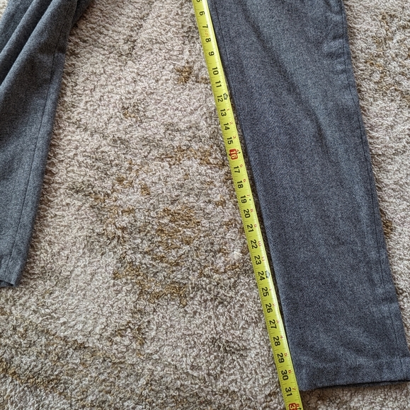 H&M Men's 36 Regular Wool Blend Dress Pants Light Gray Flat Front - Picture 6 of 7